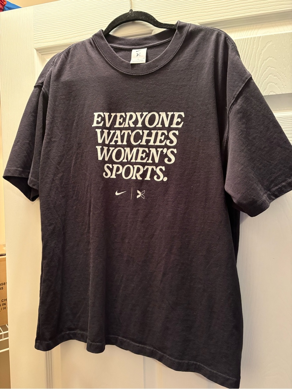 Nike Men’s Black Graphic Tee - "Everyone Watches Women's Sports."